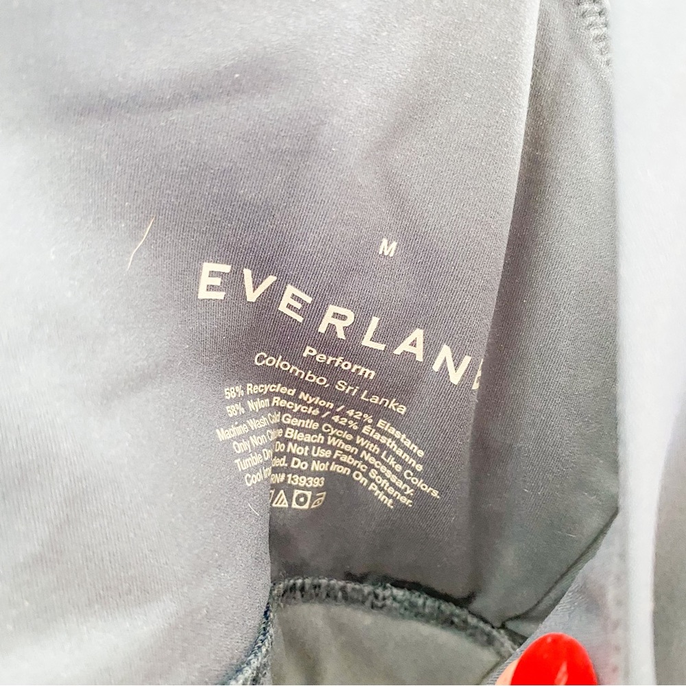 Everlane 3 Pieces Sportswear Yoga Workout Set Top + Short + Leggings Navy - Picture 3 of 8